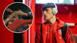 Garnacho no entró, pero otra vez fue noticia por lo que hizo tras el gol de Cristiano Ronaldo