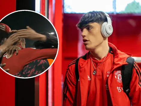 VIDEO | Garnacho no entró, pero otra vez fue noticia por lo que hizo tras el gol de Cristiano Ronaldo