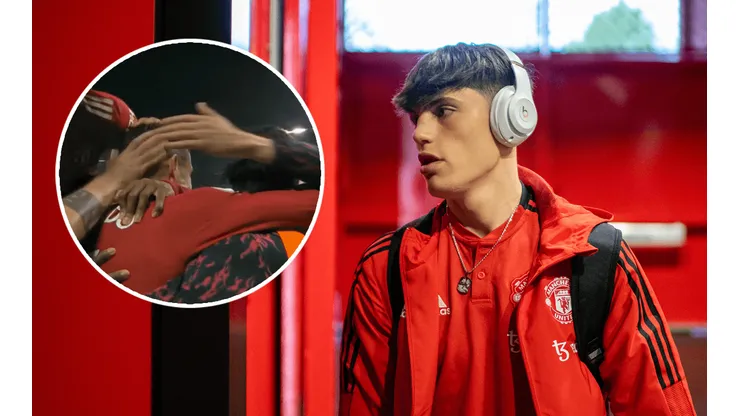 Garnacho no entró, pero otra vez fue noticia por lo que hizo tras el gol de Cristiano Ronaldo