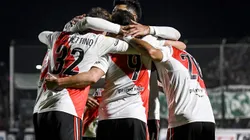 JUNIN, ARGENTINA - APRIL 30: Julian Alvarez of River Plate celebrates after scoring the third goal of his team during a match between Sarmiento and River Plate as part of Copa de la Liga 2022at Estadio Eva Peron on April 30, 2022 in Junin, Argentina. (Photo by Marcelo Endelli/Getty Images)
