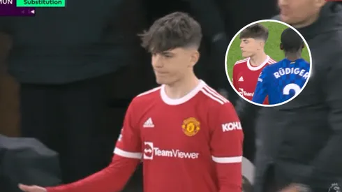 VIDEO | Garnacho tuvo su esperado debut en el Manchester United y a los segundos le hicieron esto