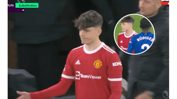 VIDEO | Garnacho tuvo su esperado debut en el Manchester United y a los segundos le hicieron esto