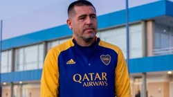Riquelme, presente en el festejo de un título en la previa de Boca vs. Barracas.