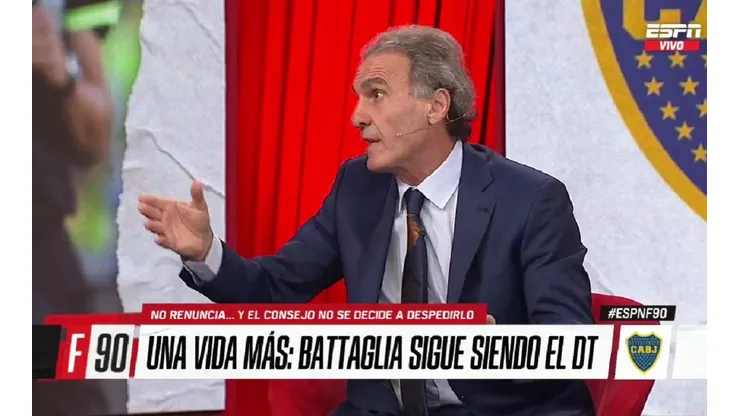 Ruggeri le tiró la presión al plantel de Boca: "Metan huevos y defiendan a Battaglia"