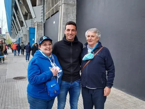 La Scaloneta llegó a la Coruña: el entrenador de la Selección estuvo de visita en el Riazor