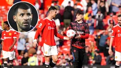 El Kun Agüero "ubicó" a Garnacho en su sorpresivo posteo sobre Cristiano Ronaldo.