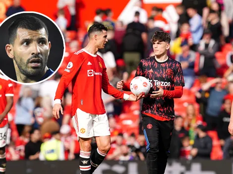 El Kun Agüero "ubicó" a Garnacho en su sorpresivo posteo sobre Cristiano Ronaldo