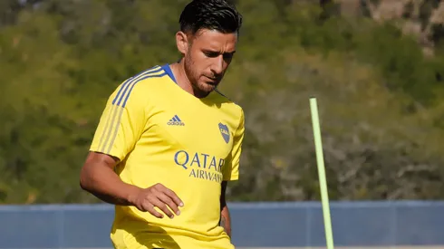 Salvio se presentó en el entrenamiento de Boca.