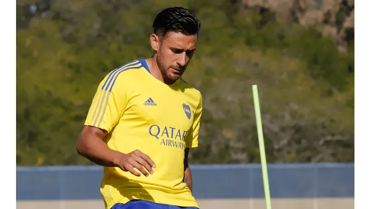 Salvio se presentó en el entrenamiento de Boca.