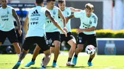 Lo festeja Scaloni: un titular de la Selección volvió a entrenar y llegaría a la final con Italia