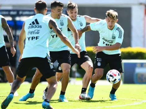 Lo festeja Scaloni: un titular de la Selección volvió a entrenar y llegaría a la final con Italia