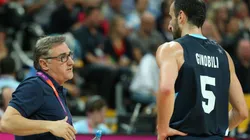 Julio Lamas junto con Manu Gonóbili, en la gloriosa época de la Generación Dorada