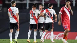 Celebración de uno de los tantos en el último River vs. Argentinos (Foto: Getty).