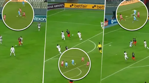 El gol de Suárez, un calco al de De Bruyne.