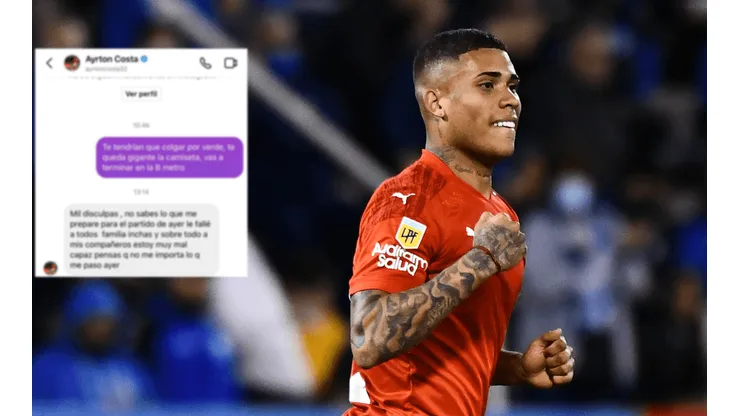 Insultaron a Ayrton Costa y su respuesta le rompió el corazón a todo Independiente