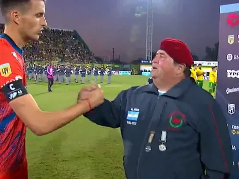 VIDEO | La insólita chicana de un Veterano de Malvinas a Unsain antes del partido con River