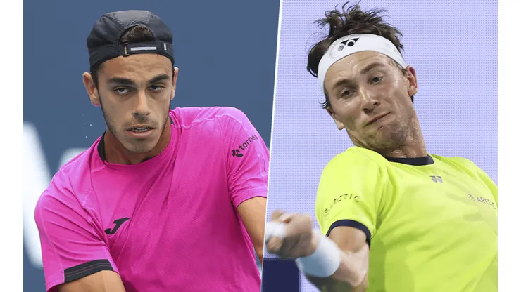 Francisco Cerúndolo vs. Casper Ruud por el Masters 1000 de Miami (Foto: Getty Images).
