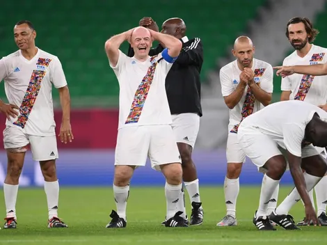 Insólito: el reto de Mascherano al Presidente de la FIFA en el partido de Leyendas en Qatar