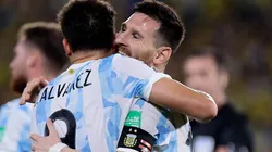 Julián Álvarez y su primer grito en la mayor.
