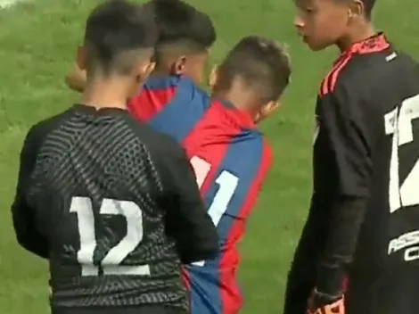 El emotivo consuelo de los chicos de San Lorenzo a un jugador de River en una copa juvenil