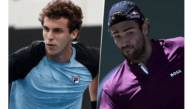 Juan Manuel Cerúndolo vs. Matteo Berrettini por el Masters 1000 de Miami (Foto: Getty Images).
