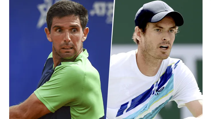 Federico Delbonis vs. Andy Murray por el Masters 1000 de Miami (Foto: Getty Images).