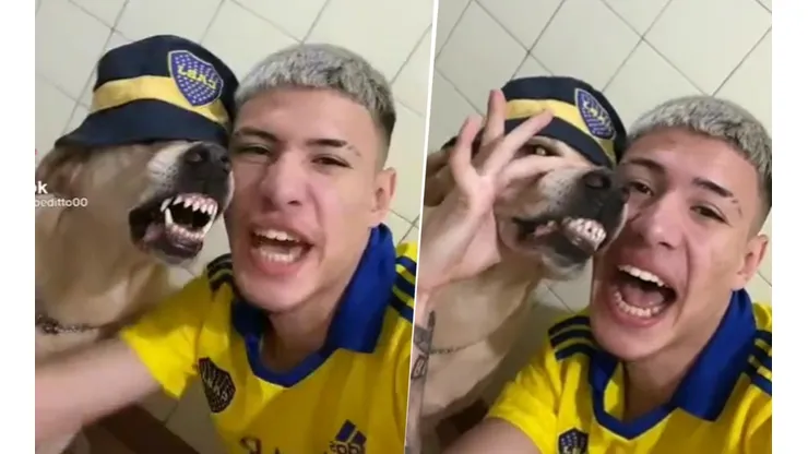 VIDEO VIRAL | Un hincha de Boca se puso a cantar antes del Superclásico ¡con su perro!
