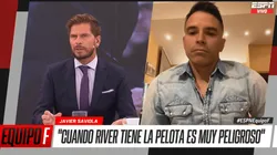Vignolo y una pregunta a Saviola que no gustó.