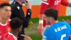 VIDEO | ¿Qué le dijo? De Paul y un tenso cruce con Cristiano Ronaldo