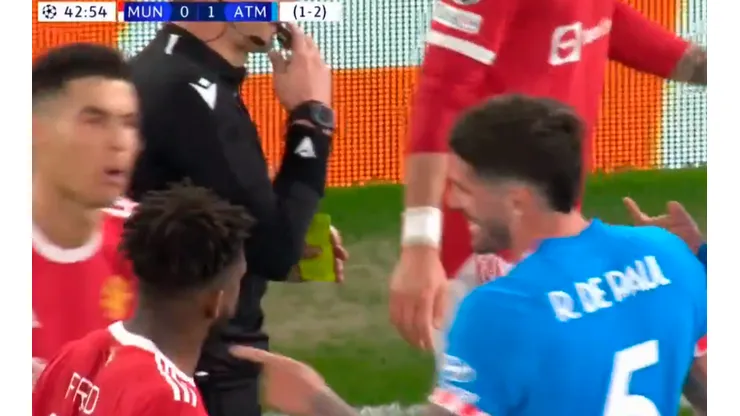 VIDEO | ¿Qué le dijo? De Paul y un tenso cruce con Cristiano Ronaldo