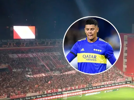 VIDEO | El hostil recibimiento a Marcos Rojo en la cancha de Estudiantes