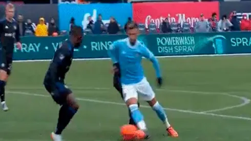 Valentín Castellanos estuvo cerca de River y casi mete un golazo con New York City FC.
