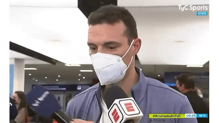 Scaloni llegó al país y habló.
