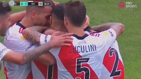 VIDEO | ¡Qué perfección! Paulo Díaz cumplió con la ley del ex y abrió el marcador para River