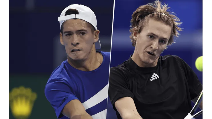 Sebastián Báez vs. Sebastian Korda por el Next Gen ATP Finals (Foto: Getty Images).