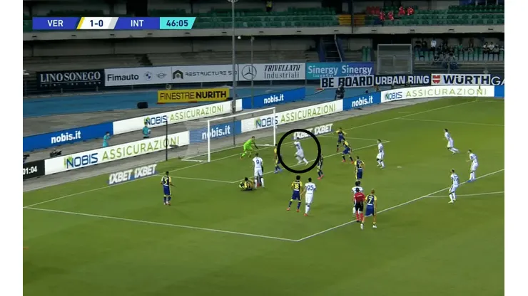 El gol de cabeza de Lautaro Martínez.