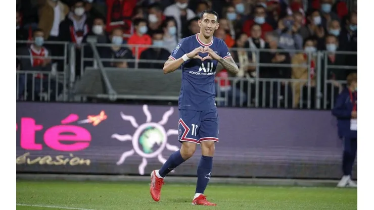 Di María y su festejo característico.