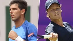Federico Delbonis vs. Jannik Sinner. (Fotos: Getty Images).