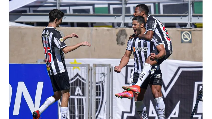 El festejo de los jugadores de Atlético Mineiro.