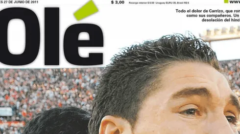 "River destrozado", la tapa de Olé del 27 de junio de 2011