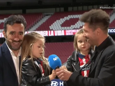 Compite para video del año: las hijas de Simeone cantaron de memoria el himno del Atlético