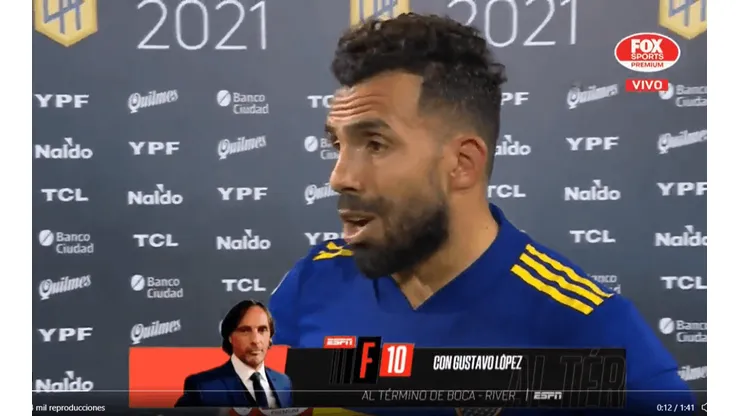 Tevez: "Tuvieron que jugar con el arquerito que me sacó dos pelotas"
