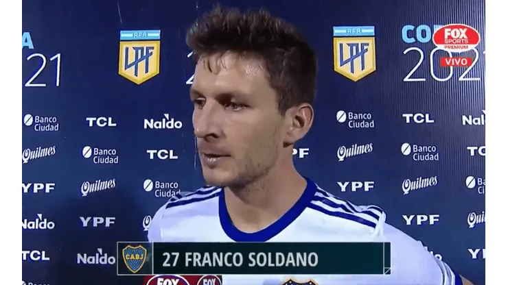 Soldano, apenas terminó el partido de Boca: "Horrible, estoy re caliente"