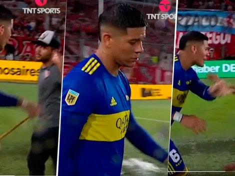 VIDEO | Nadie la vio: la insólita "bilardeada" de Marcos Rojo en pleno diluvio en Avellaneda