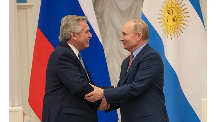 Alberto Fernádez con Putin (Foto: Casa Rosada).