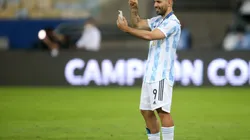 Sergio Agüero se reunió con Claudio Tapia en el Predio de la AFA.