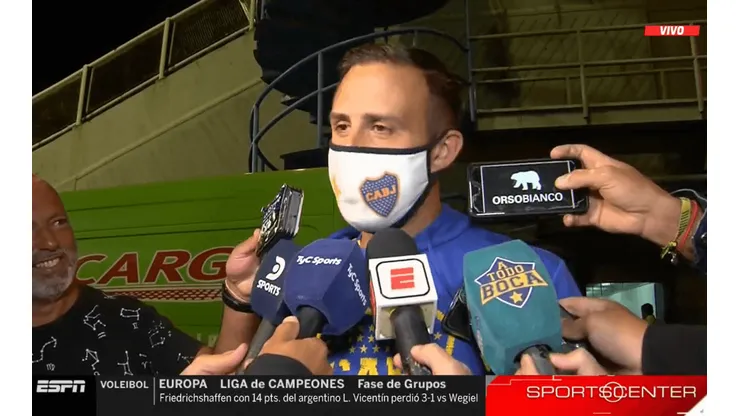 Izquierdoz habló de la frase de Riquelme.