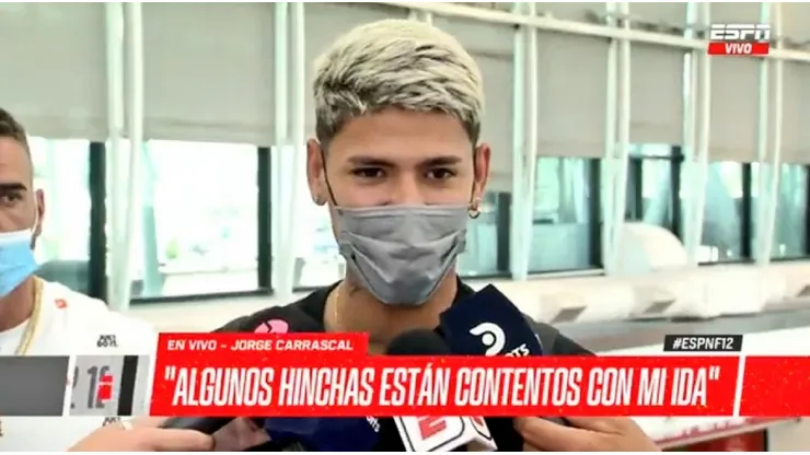 Antes de viajar a Rusia, Carrascal analizó su paso por River: "Me faltó un poquito"