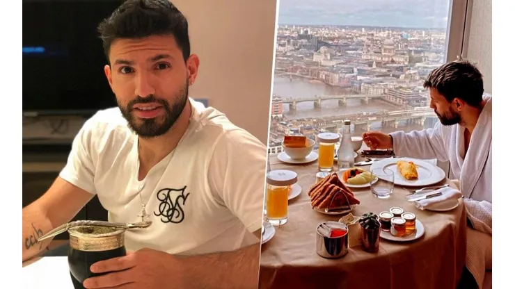 Agüero no puede tomar café y mate. (Instagram)