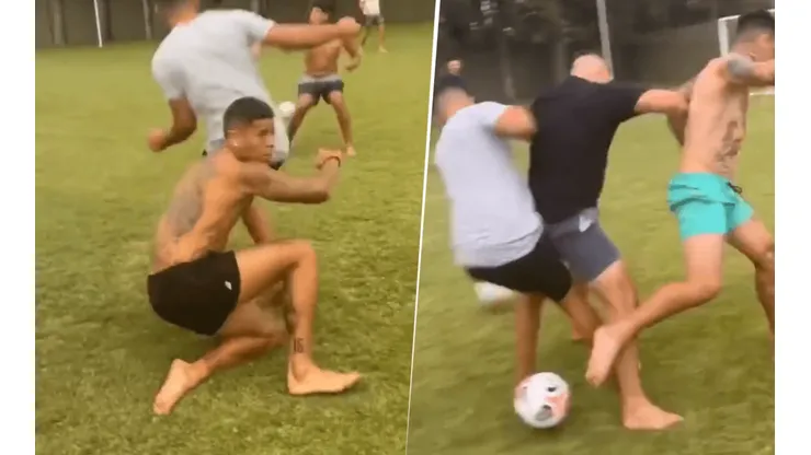 Jugadores de Boca participaron de un picadito.